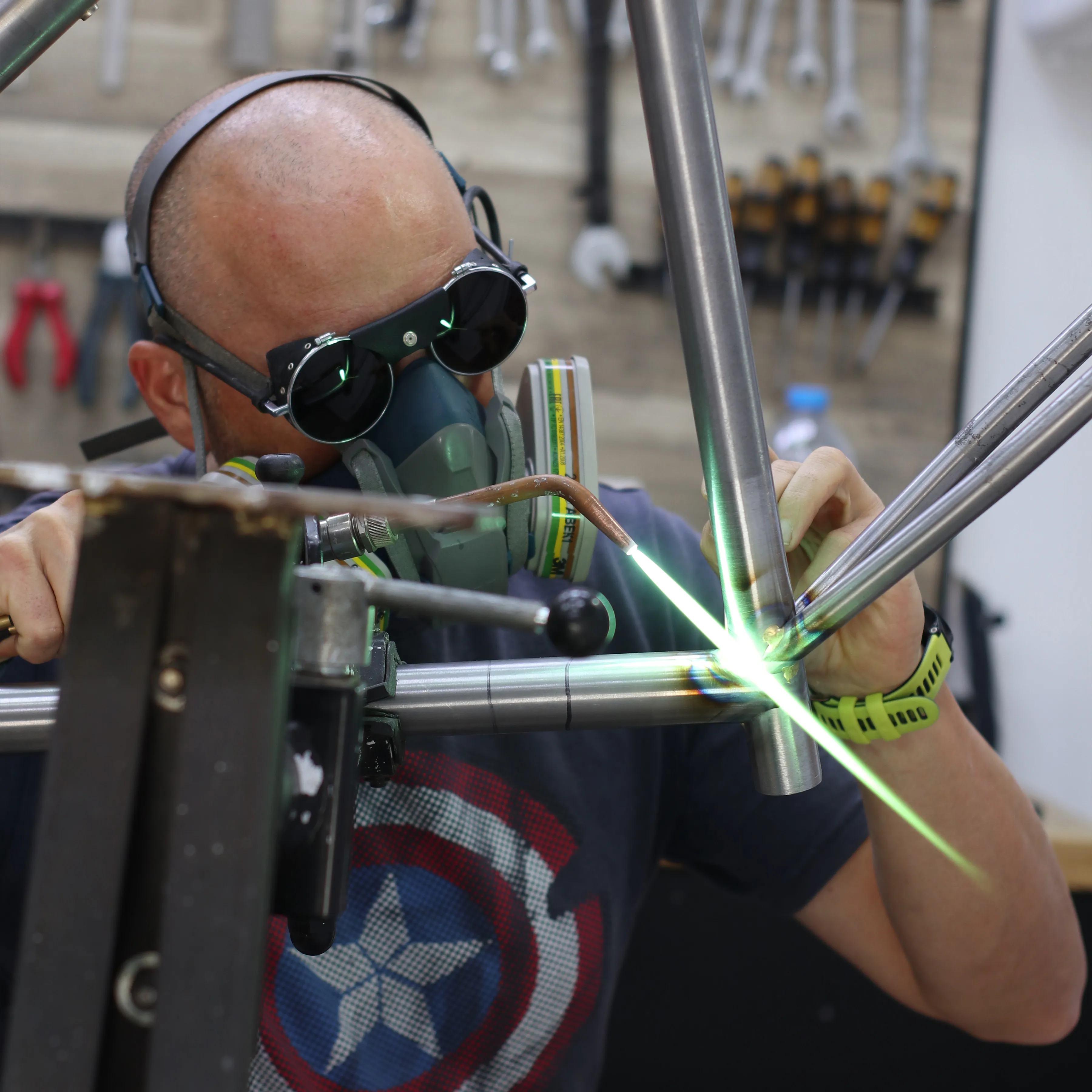 Aplicación del cordón en proceso