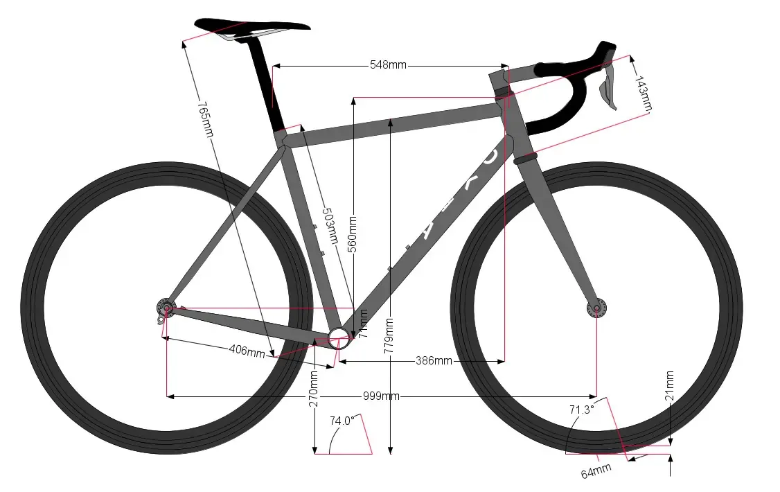 Plano de cotas y geometría a medida de un cuadro Oxia