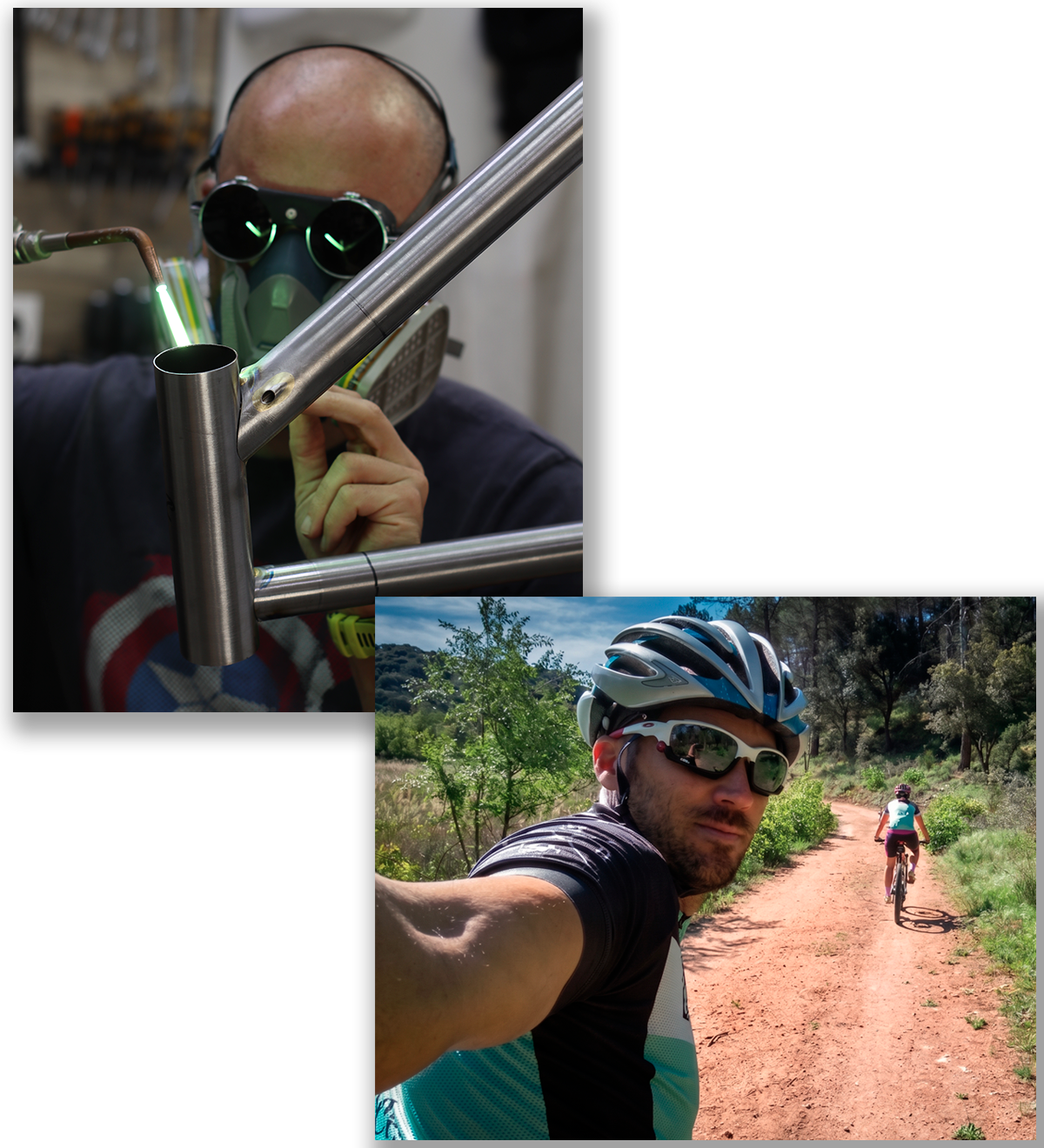 Carlos, fundador de Oxia Cycles, en el taller