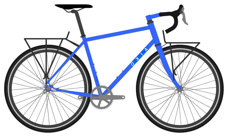 Bicicleta gravel a medida con soportes para portabultos