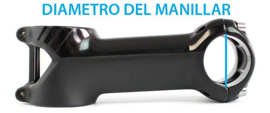 Diámetro del manillar en la potencia de bicicleta