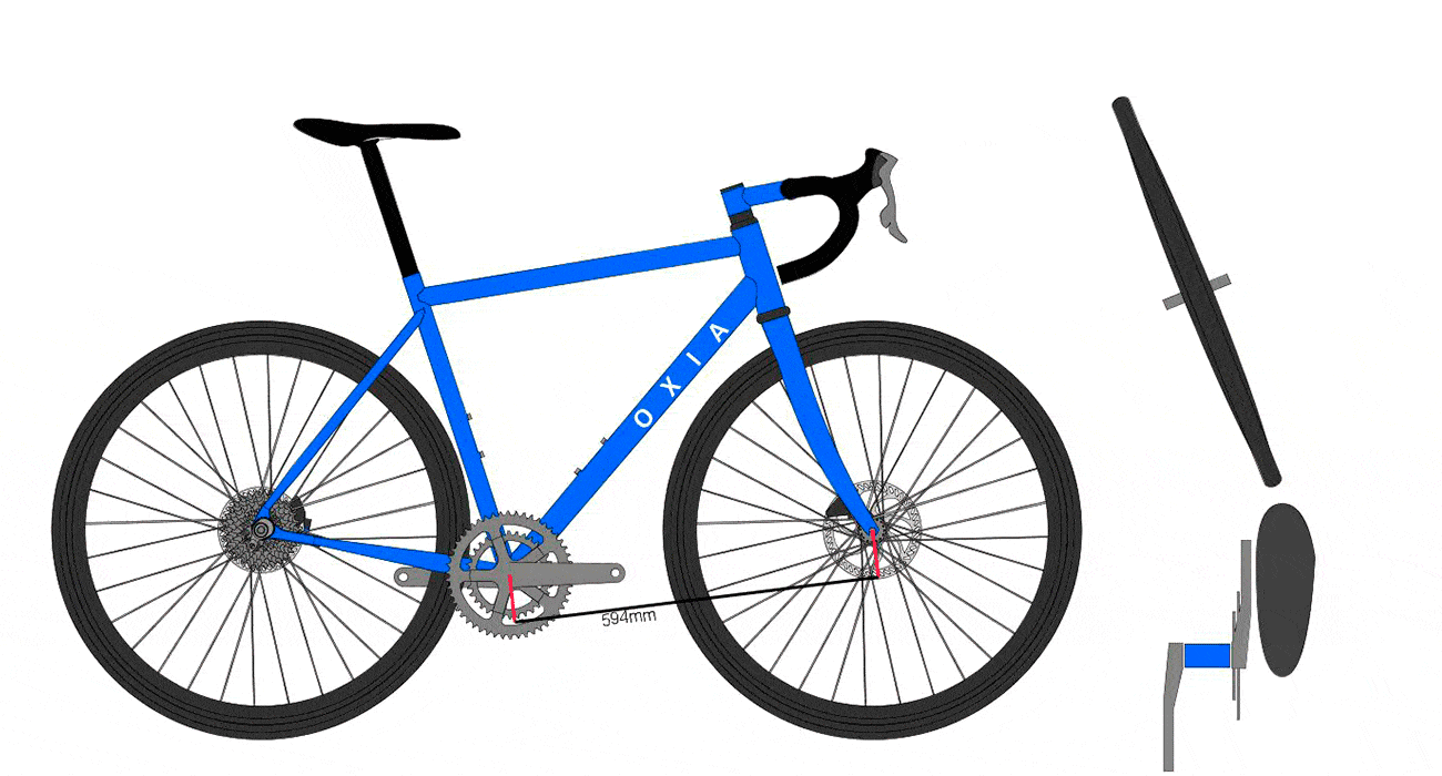 Qué es el front-center de la geometría de una bicicleta