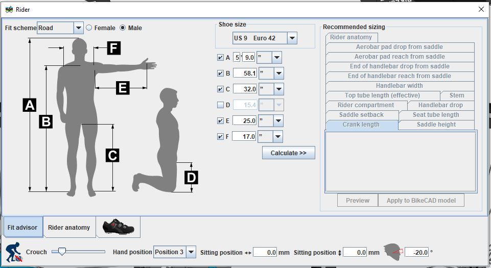 Estudio de medidas biomecánicas para una bicicleta a medida