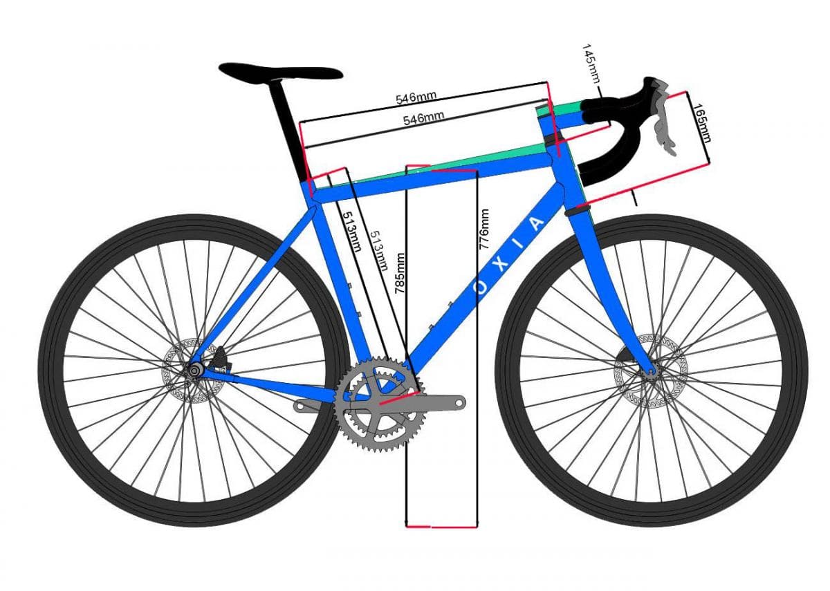 Standover comparativo de una bicicleta