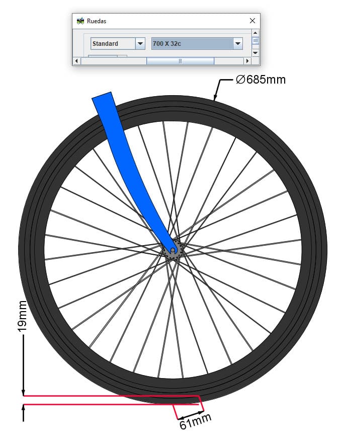 Wheel flop con cubierta 700x32