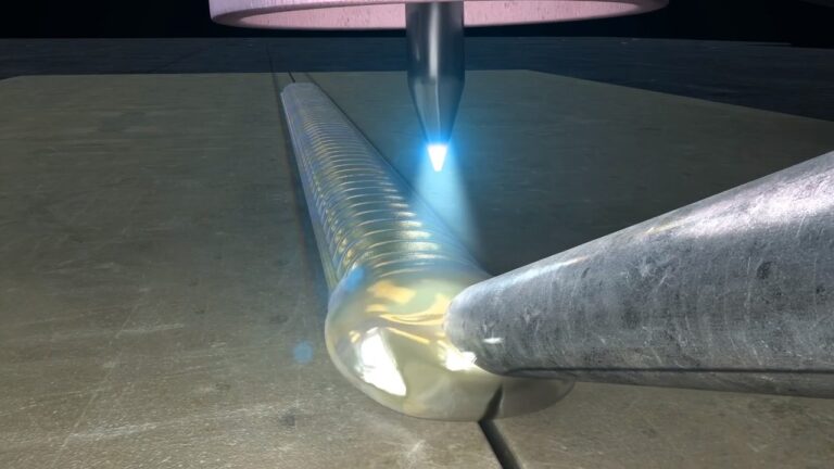 Macrofotografía de soldadura TIG
