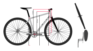 Geometría inicial: bici de carretera con cubiertas 700x28