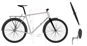 Geometría comparativa: versión carretera para 1.90 m